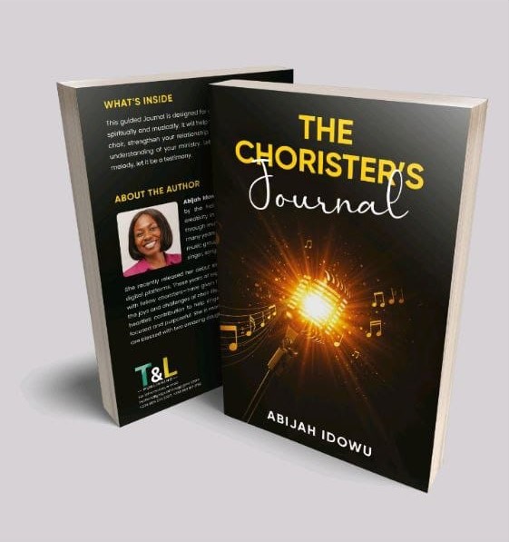 The Chorister's Journal book, standing mockup